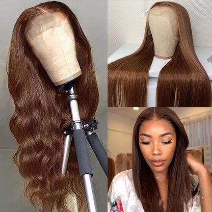 Star Fashion Brown Colour Human Hair Wigs. 150% Density.