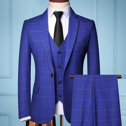 Suit Plaid Business Leisure Self-cultivation Job