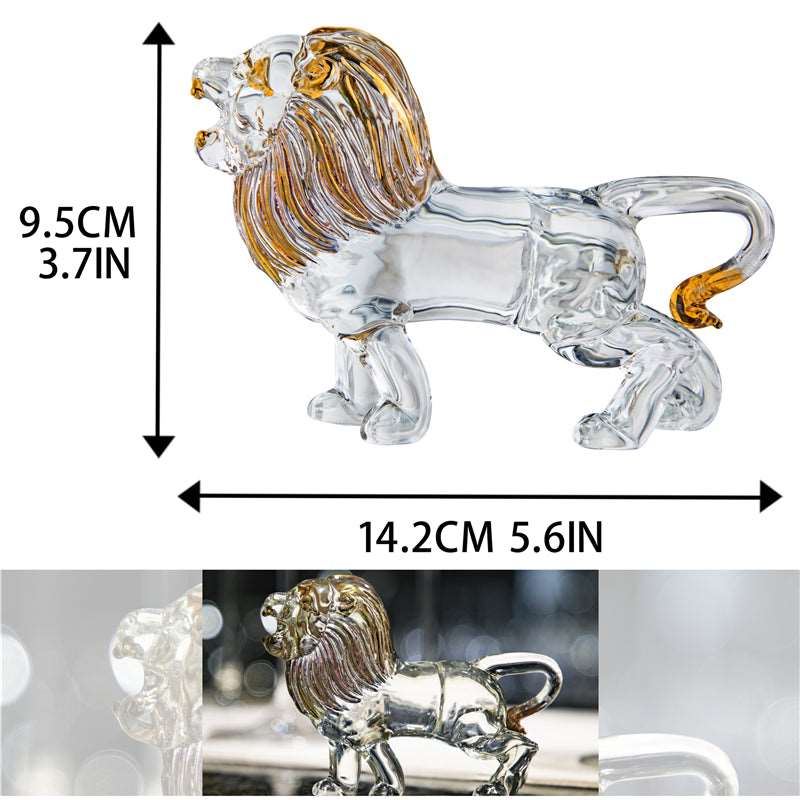 Crystal Lion Town House Home Office Mascot Decoration