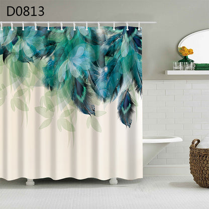 Shower Curtain Waterproof Thickened Bathroom Curtain