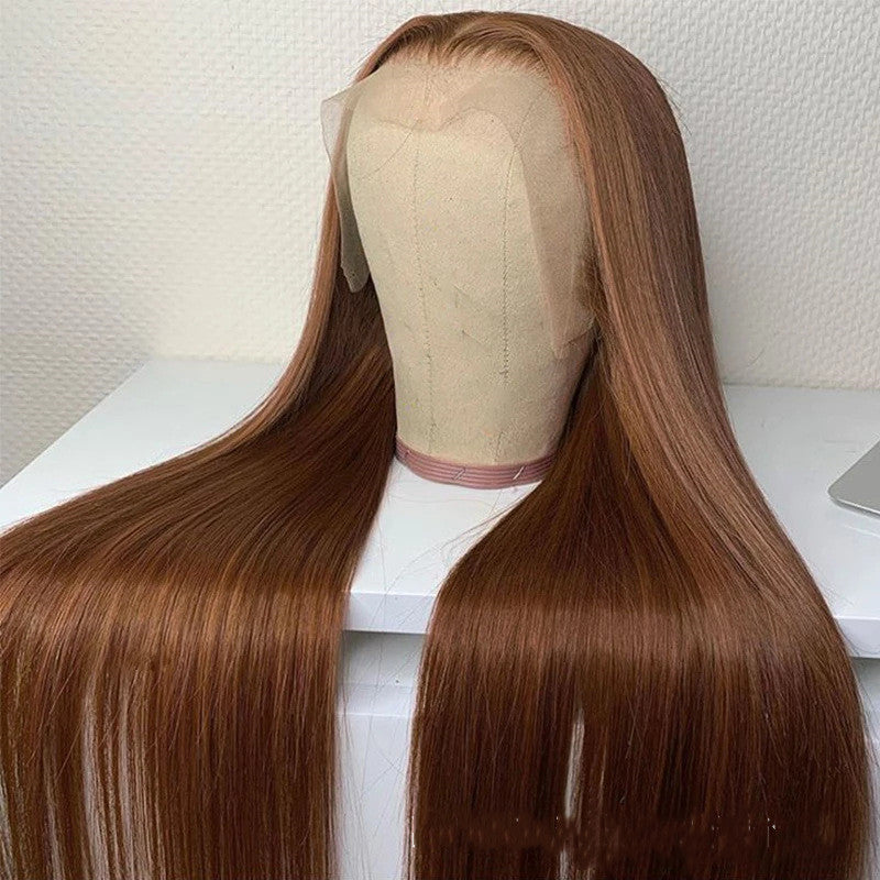 Star Fashion Brown Colour Human Hair Wigs. 150% Density.