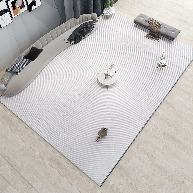 Light Luxury Minimalist Sofa Coffee Table Floor Mat White