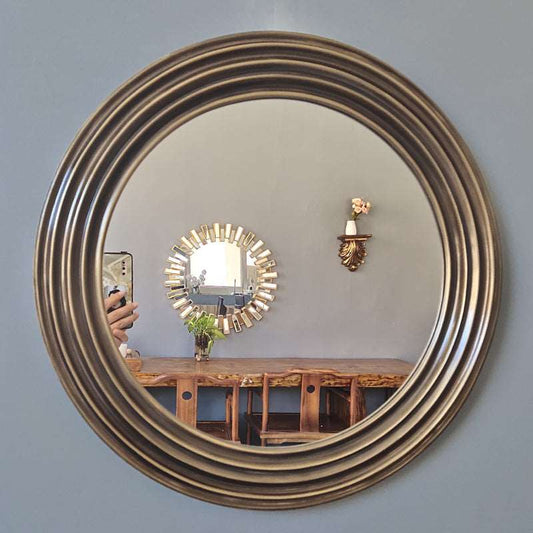 American Vintage Round Bathroom Vanity Mirror Decoration