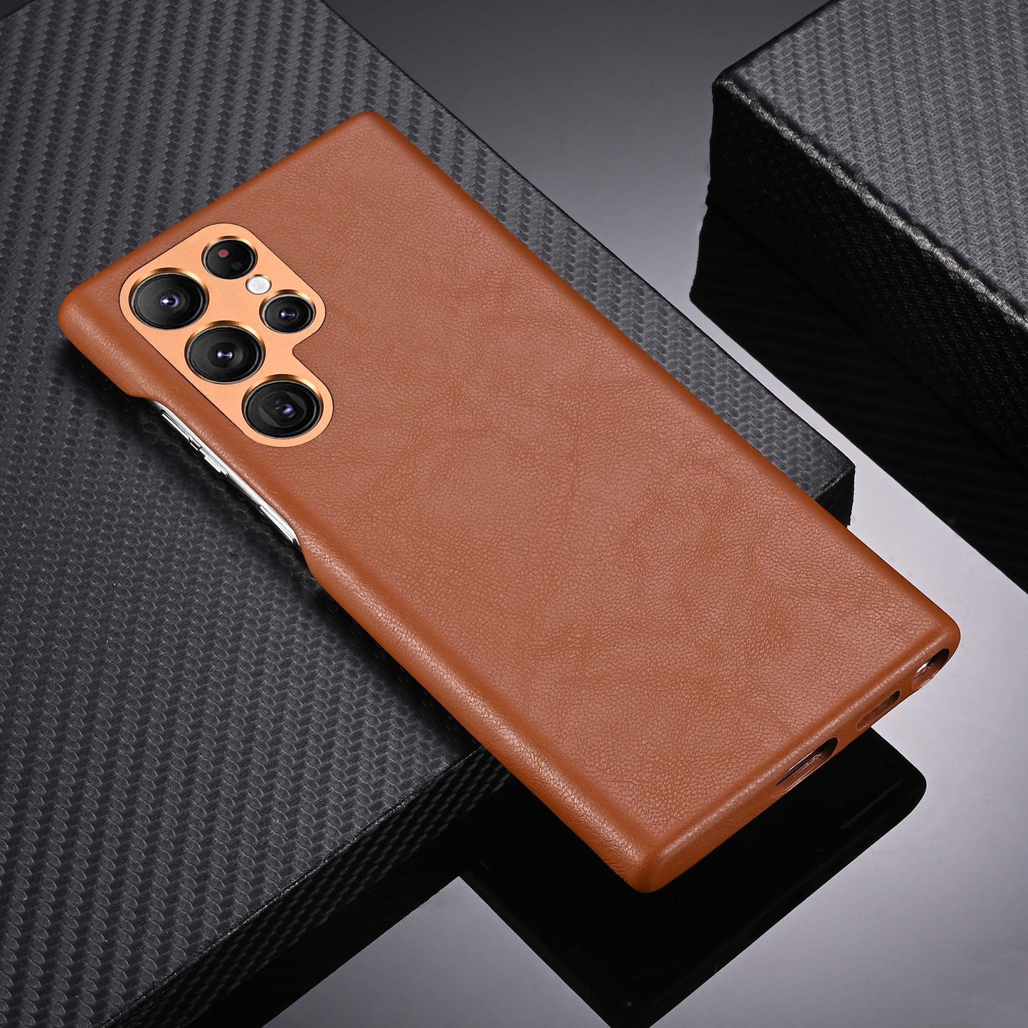 Full Soft Leather Fall Proof Simple Mobile Phone Case