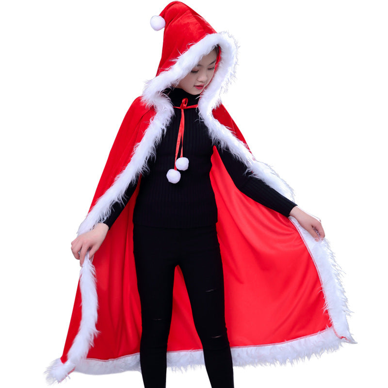 Fashion Simple Santa Claus Hooded Cape