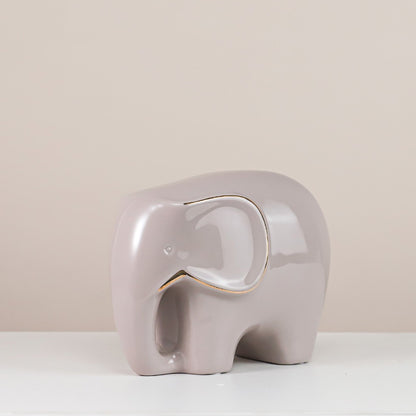 Simple Elephant Ceramic Decoration: Office Desktop and Living room.