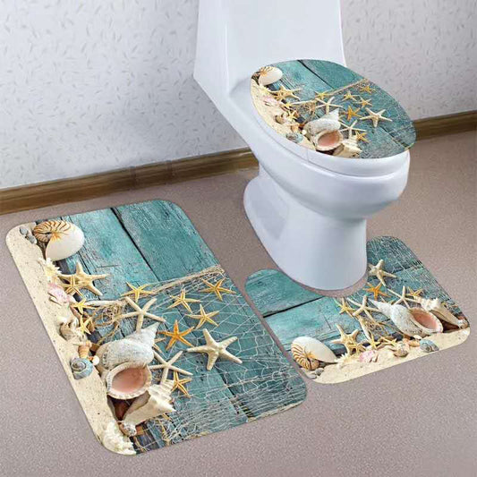 European Style Toilet Three-piece Bathroom Non-slip Mat