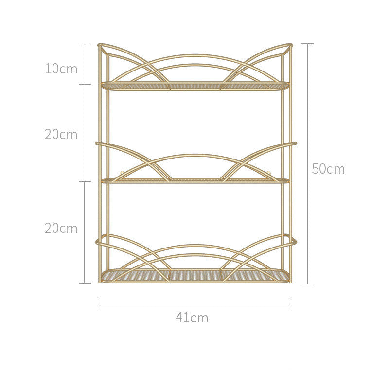 Desktop Storage Shelf Bathroom Free Punching Wall Hanging