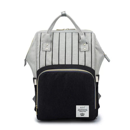 Lequeen Multifunctional Mommy Diaper Bag: Stylish and Spacious Baby Care Backpack.