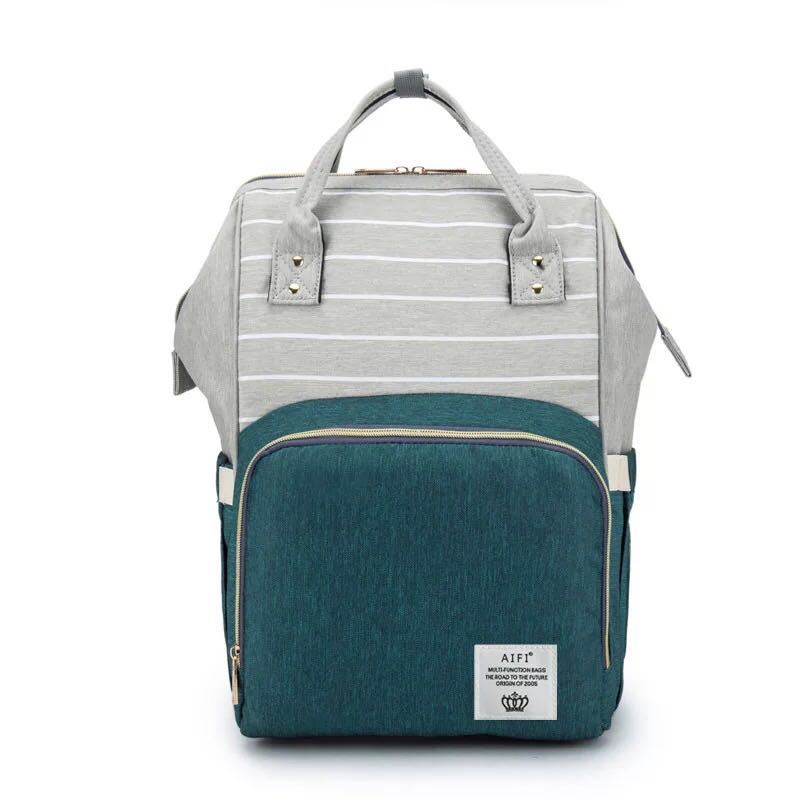 Lequeen Multifunctional Mommy Diaper Bag: Stylish and Spacious Baby Care Backpack.