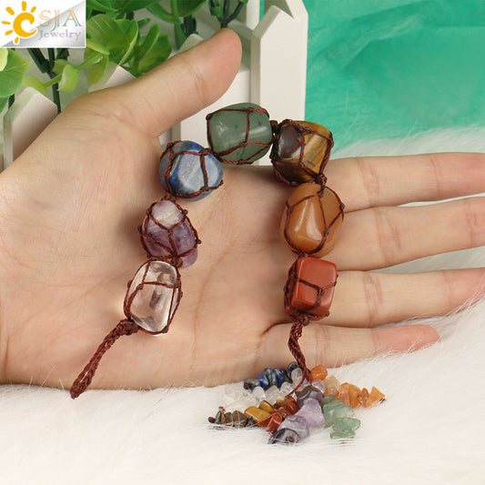 Chakra Healing Crystal Car, Home and Window Hanging Decoration.