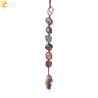 Chakra Healing Crystal Car, Home and Window Hanging Decoration.