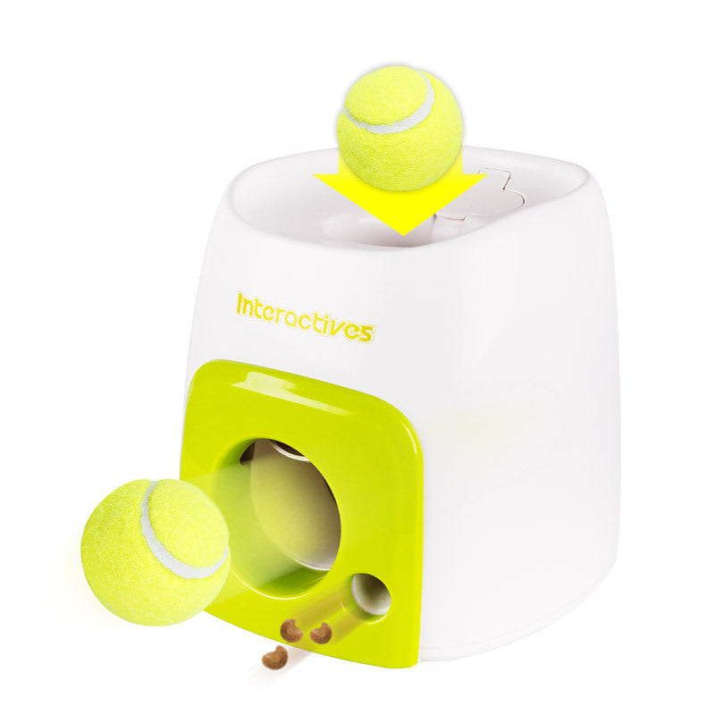 Smart Pet Reward Machine: Interactive Dog Training Toy and Tennis Feeder for Engaging Play and Satisfying Treats.