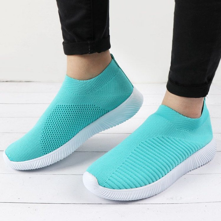 Orthopedic Women’s Slip on Sneakers Outdoor Mesh Solid Colour Sports Shoes Running Breathable