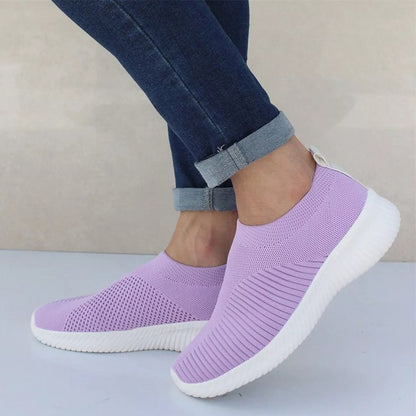 Orthopedic Women’s Slip on Sneakers Outdoor Mesh Solid Colour Sports Shoes Running Breathable