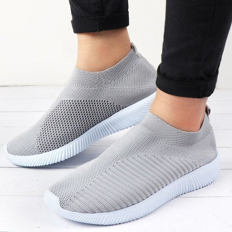 Orthopedic Women’s Slip on Sneakers Outdoor Mesh Solid Colour Sports Shoes Running Breathable