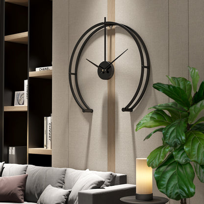 Modern Minimalist Metal Wall Clock: Sleek and Silent Timepiece for Living Room and Bedroom