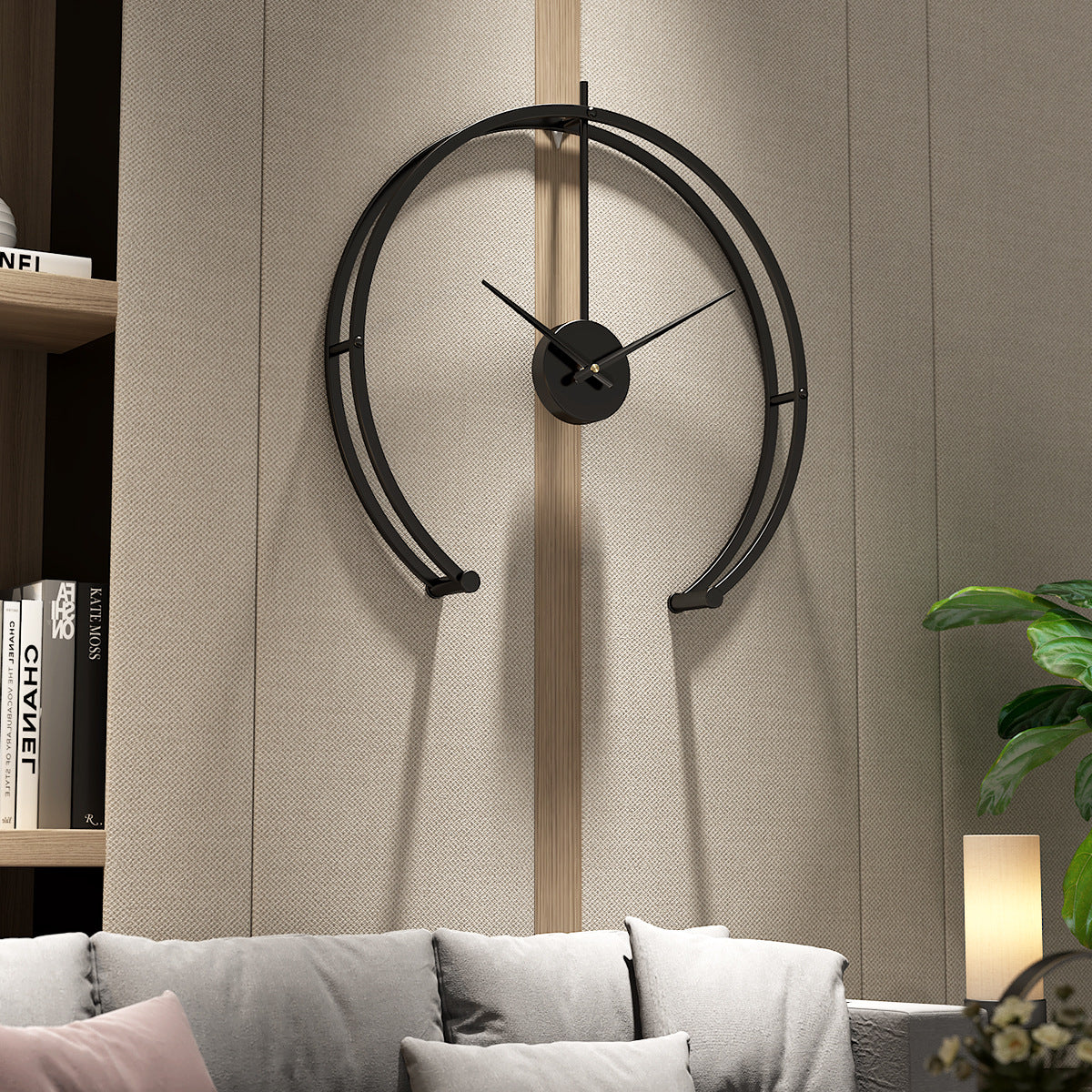 Modern Minimalist Metal Wall Clock: Sleek and Silent Timepiece for Living Room and Bedroom