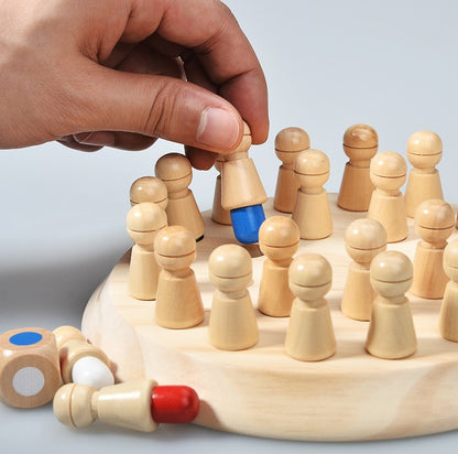 Memory Chess Board Game: Educational Toy for Children and Adults.