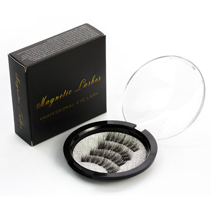 Handmade Beauty: Factory Direct 3D Magnetic False Eyelashes with Three Magnets - Natural, Realistic, and Effortlessly Magnetic