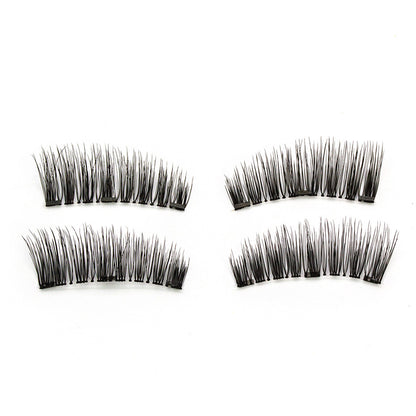 Handmade Beauty: Factory Direct 3D Magnetic False Eyelashes with Three Magnets - Natural, Realistic, and Effortlessly Magnetic