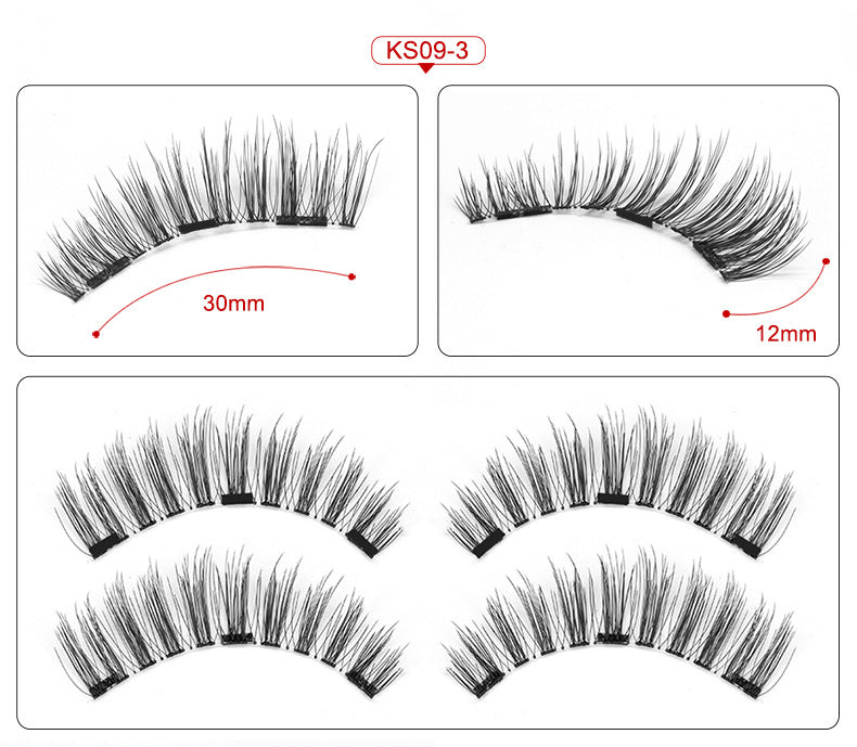 Handmade Beauty: Factory Direct 3D Magnetic False Eyelashes with Three Magnets - Natural, Realistic, and Effortlessly Magnetic