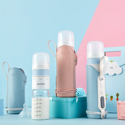 Baby Insulated Milk Bottle: Portable and Thermostatic Glass Storage Bottle.