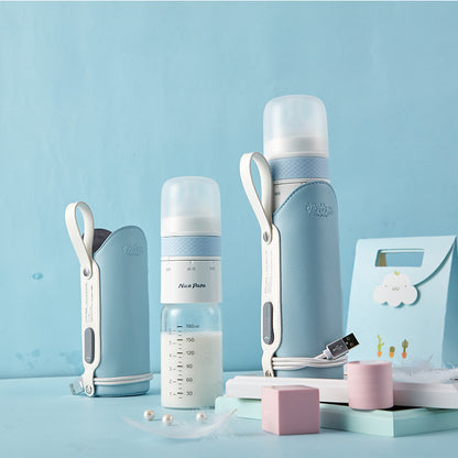 Baby Insulated Milk Bottle: Portable and Thermostatic Glass Storage Bottle.