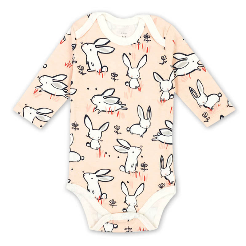 Newborn Baby Romper: Adorable Cartoon Print, 100% Cotton, Long Sleeve for Autumn - Suitable for Boys and Girls from 0 to 24 Months.