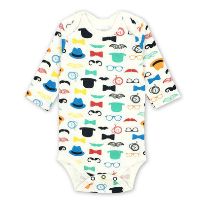 Newborn Baby Romper: Adorable Cartoon Print, 100% Cotton, Long Sleeve for Autumn - Suitable for Boys and Girls from 0 to 24 Months.