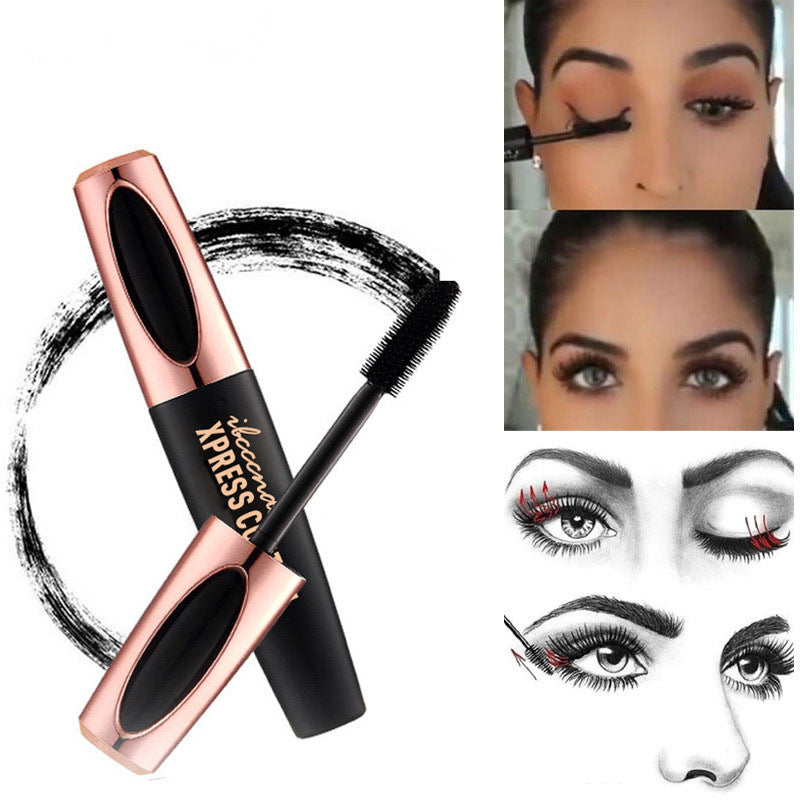 4D Silk Fiber Lash Mascara: The Ultimate Waterproof Rimel for Stunning Eyelash - Intense Black, Lengthening, and Volumizing Eye Lashes