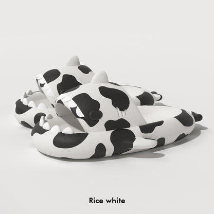 Cow Shark Slippers: Cute Indoor Home Bathroom Bath Slippers - Men Women