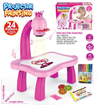 Enchanting Deer Projection Graffiti Toy: Cross-Border Learning Table.