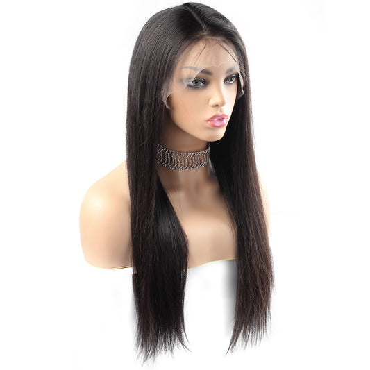 Front Lace Wig real human hair wigs straight headgear: Transforming Short Hair to Luscious Lengths