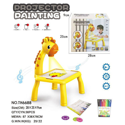 Enchanting Deer Projection Graffiti Toy: Cross-Border Learning Table.