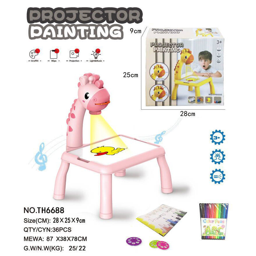 Enchanting Deer Projection Graffiti Toy: Cross-Border Learning Table.