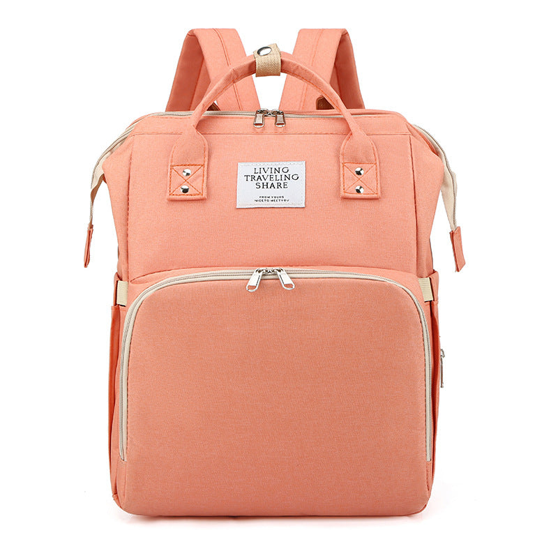 Versatile Mom: Stylish and Functional Mother and Baby Portable Backpack Handbag.