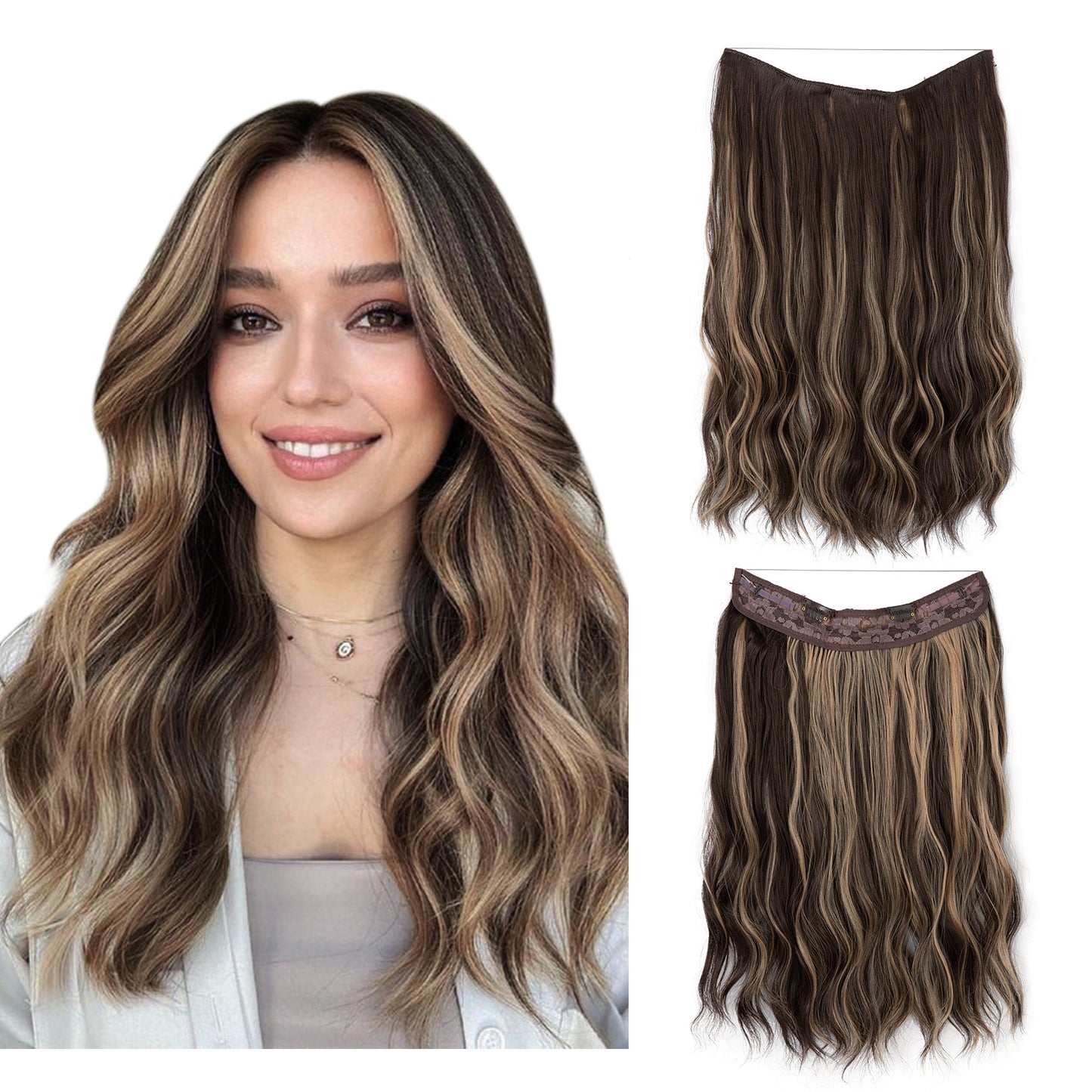 Women's Fish Line Hair - Embrace the Allure of Water Ripple Long Waves