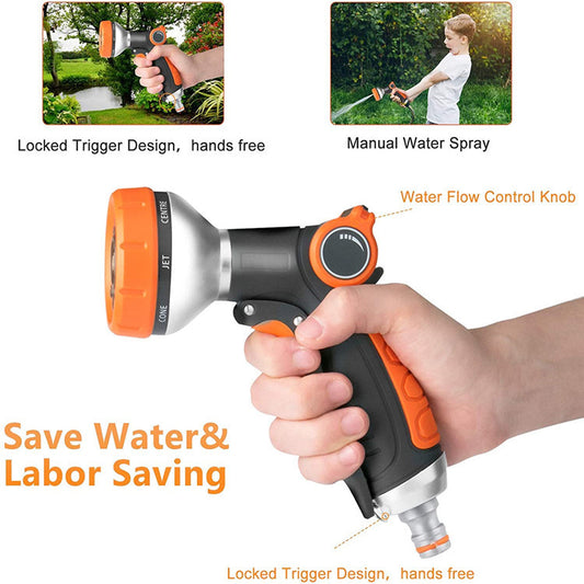 Water Master: 8-Function Plastic Bag Adjustable Water Spray Gun.