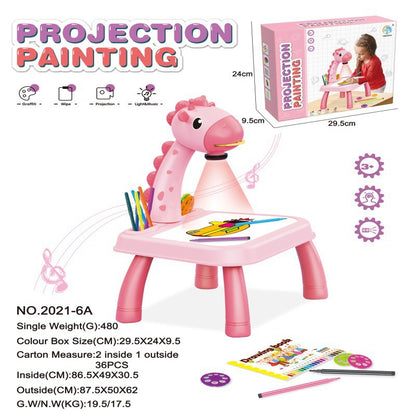 Children's cartoon deer projection painting toy.